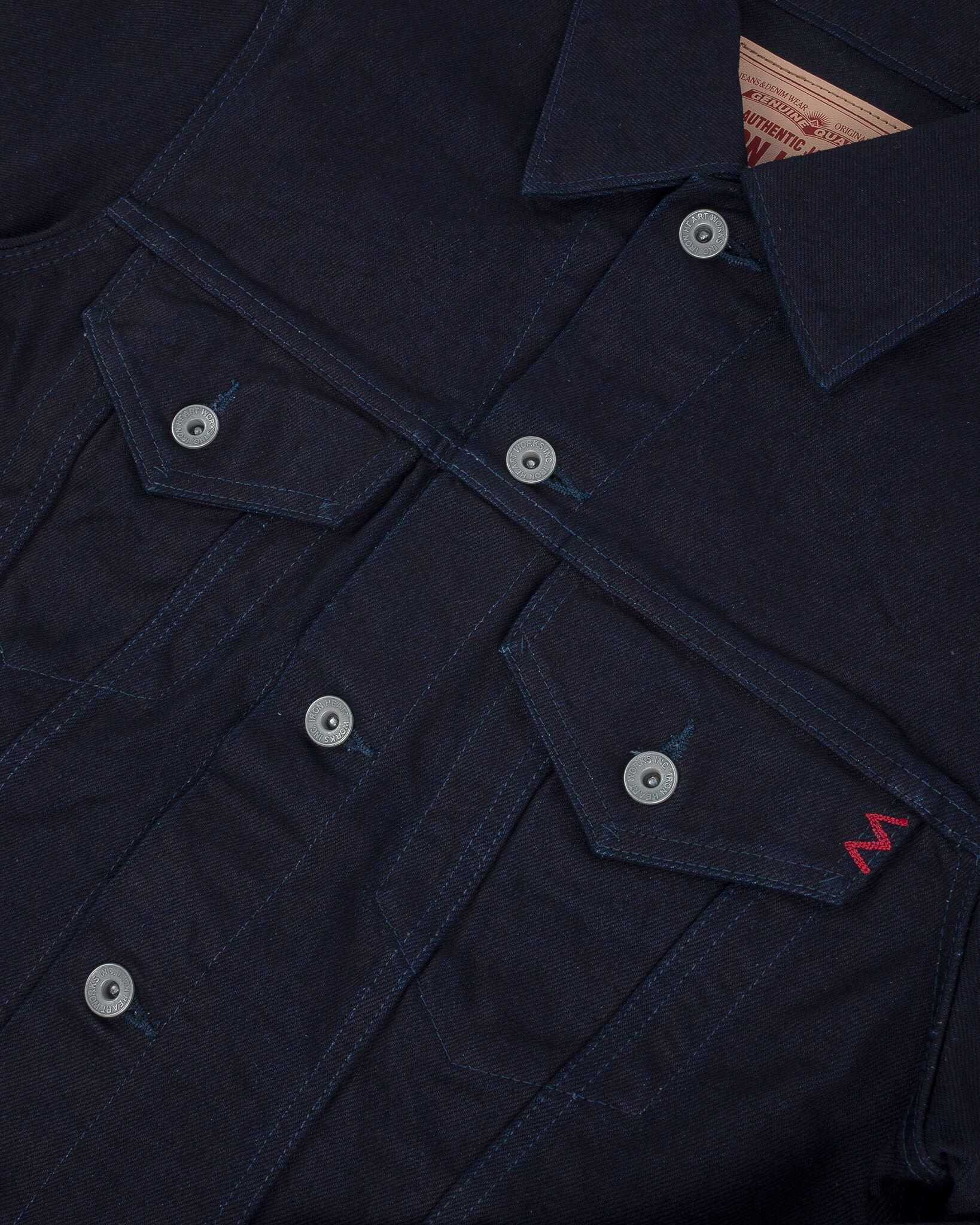 IH-526J-142ib 14oz Selvedge Denim Modified Type III Jacket -  Indigo/Black - 10