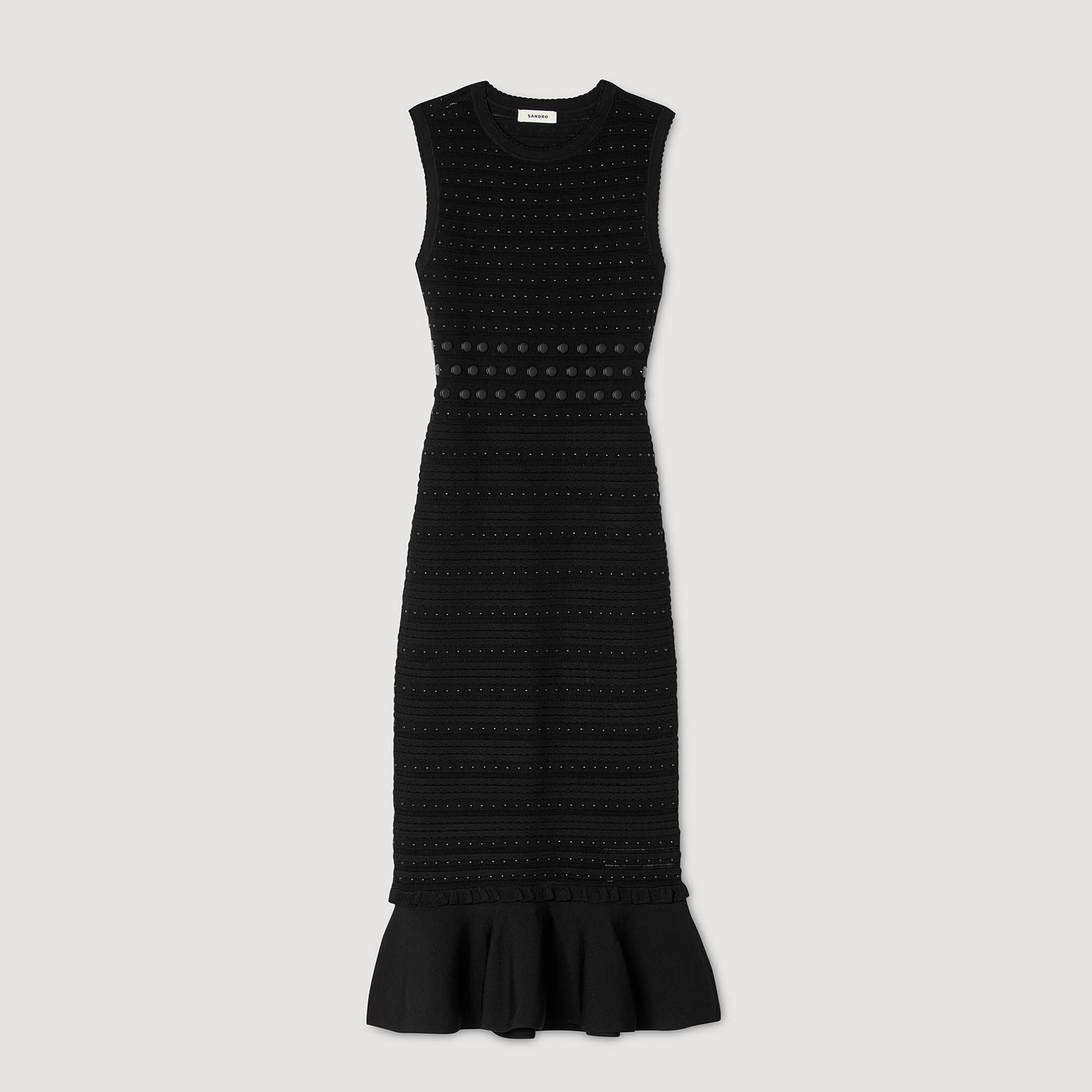 KNIT MIDI DRESS WITH STUDS - 6