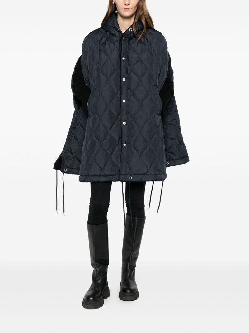 TAION quilted hooded cape outlook