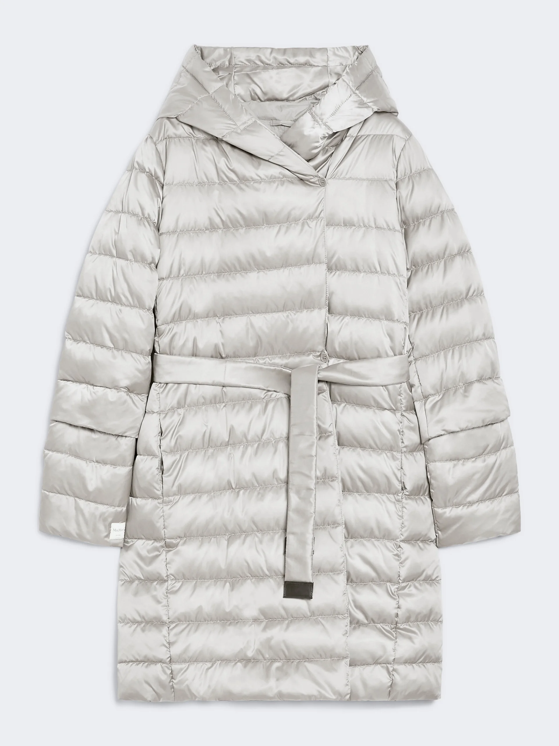 NOVEF Reversible down jacket in water-repellent satin - SAND - 1