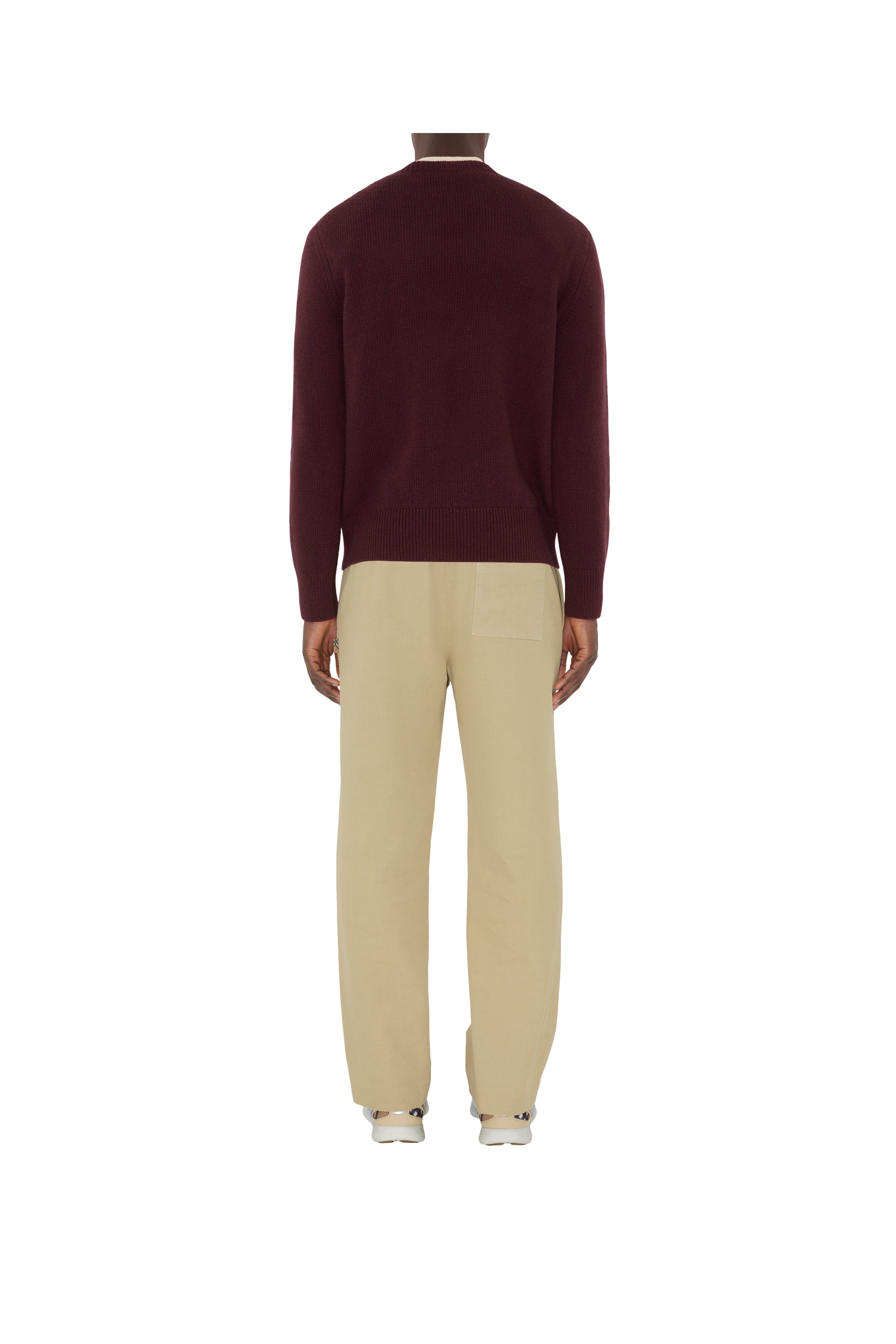burberry EKD Wool Cashmere Sweater in Box Red at Nordstrom - 4