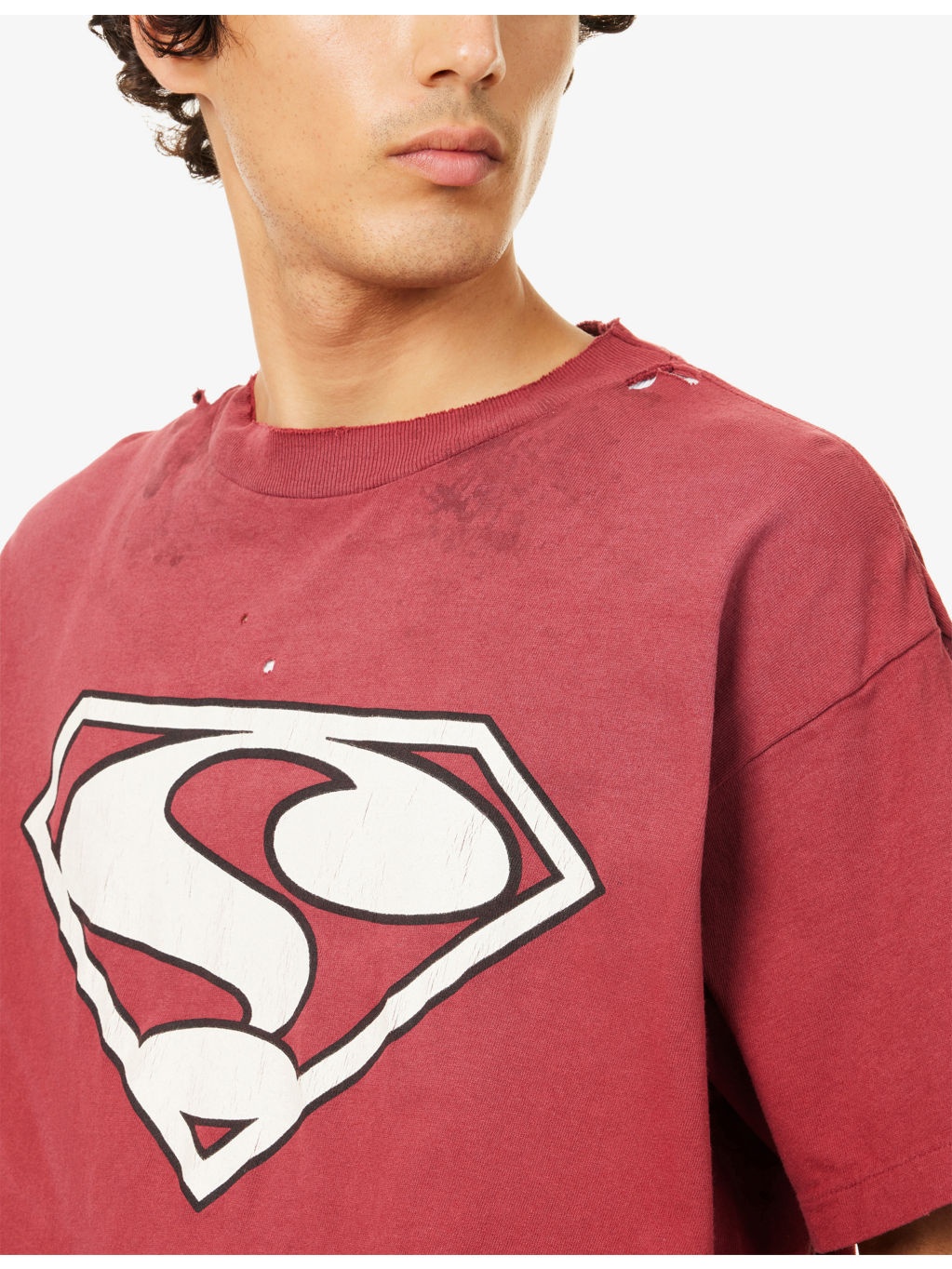 Superman Crewneck Cotton-Jersey T-Shirt - 5