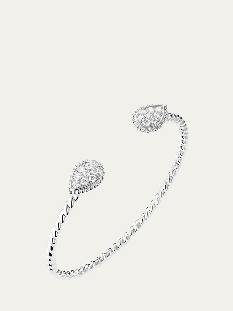 Serpent Boheme Diamond 2-Motif Bracelet in White Gold - 1