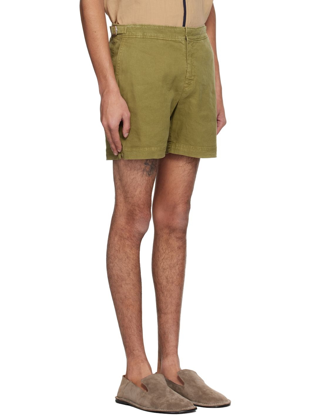 Khaki Bulldog Garment Dye Shorts - 2