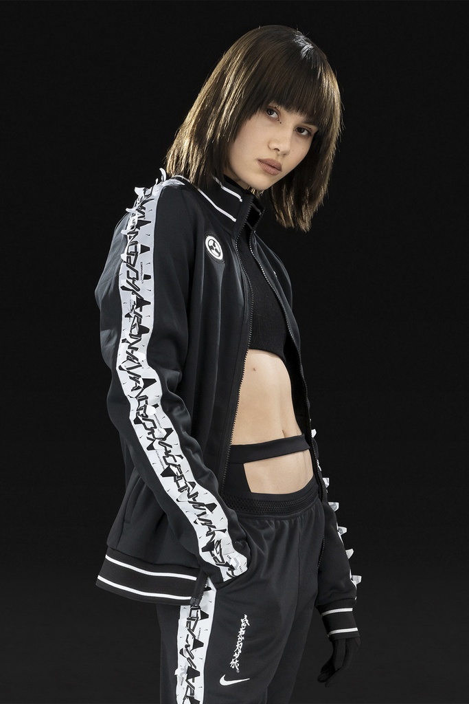 GGG-J1-010 Nike® Acronym® Track Jacket Knit BLACK/WHITE ] with GGG-P1-010 - 23