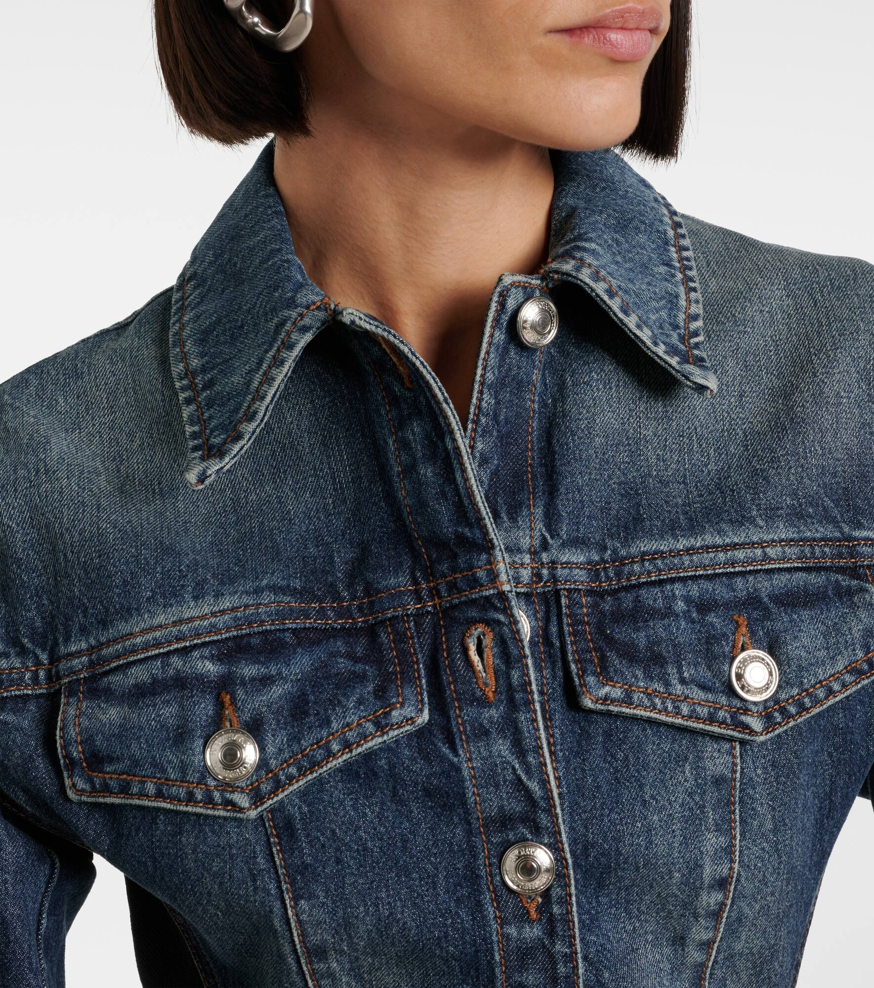 Fiorito denim midi dress - 4