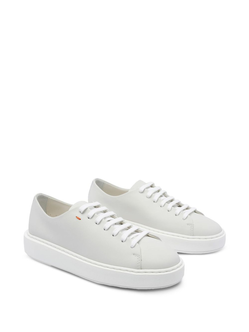Santoni leather sneakers outlook
