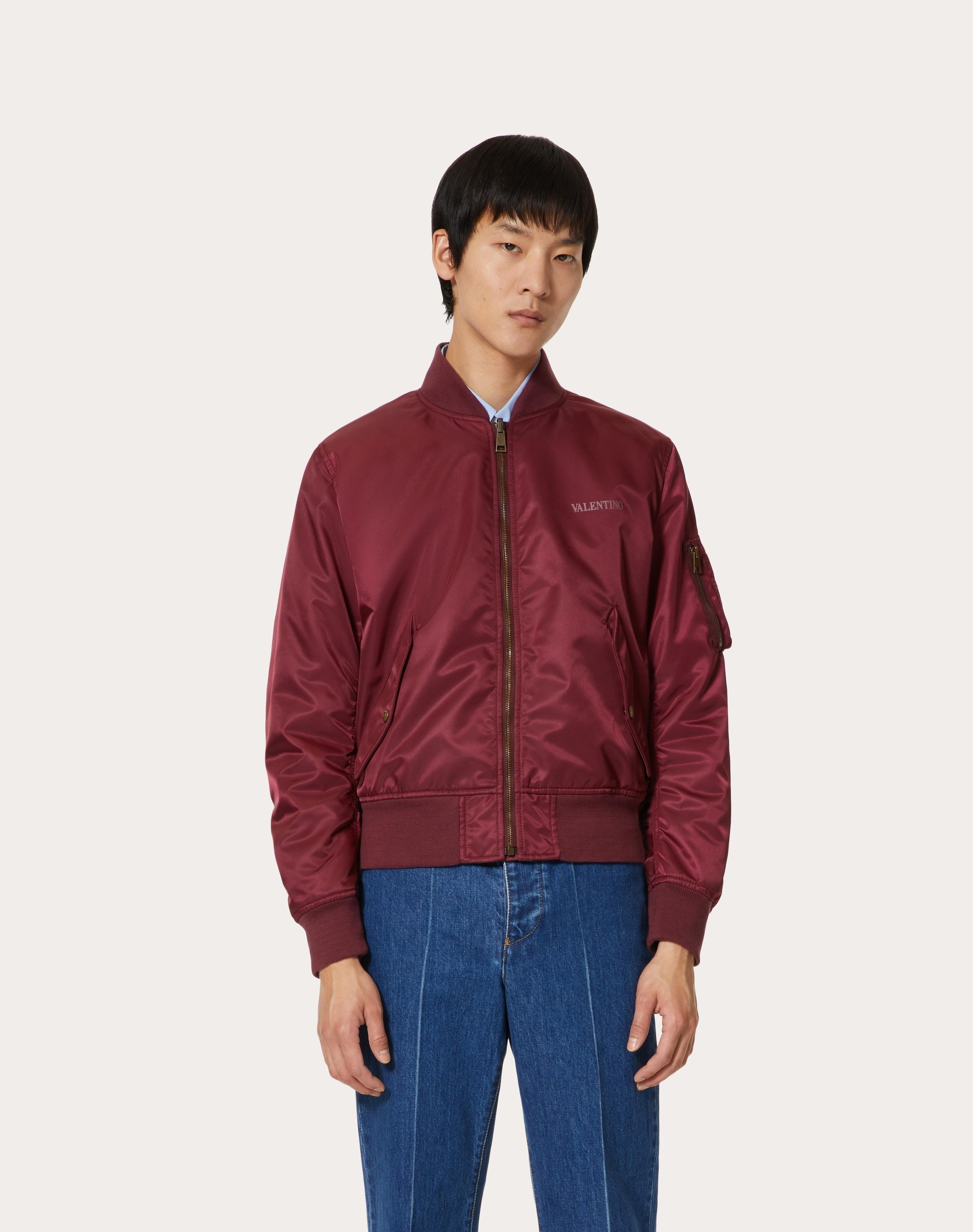 VALENTINO PRINT REVERSIBLE NYLON BOMBER JACKET - 3
