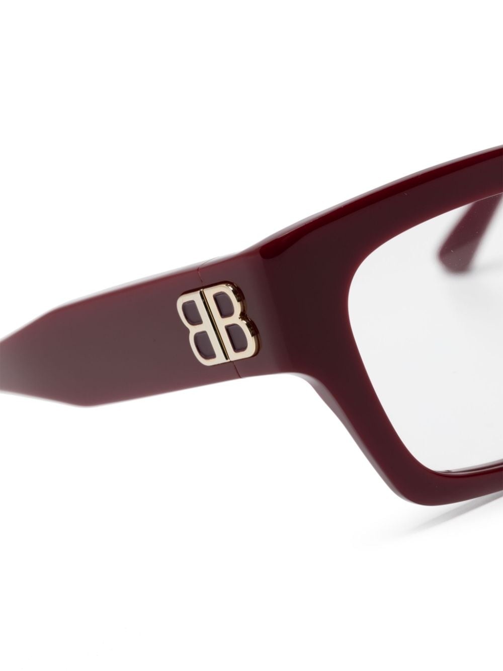 logo-lettering square-frame glasses - 3