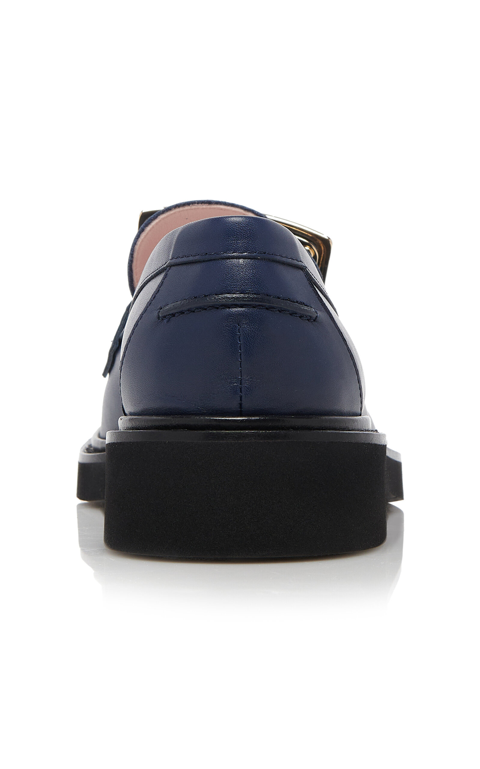 Viv Rangers Buckle Leather Loafers navy - 4