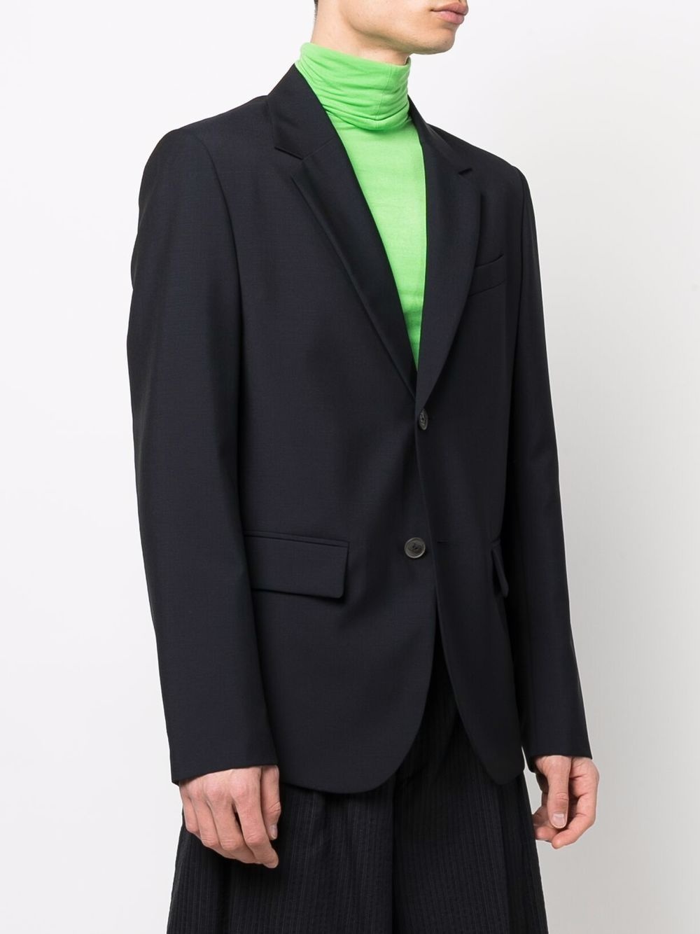 notched-lapel single-breasted blazer - 3