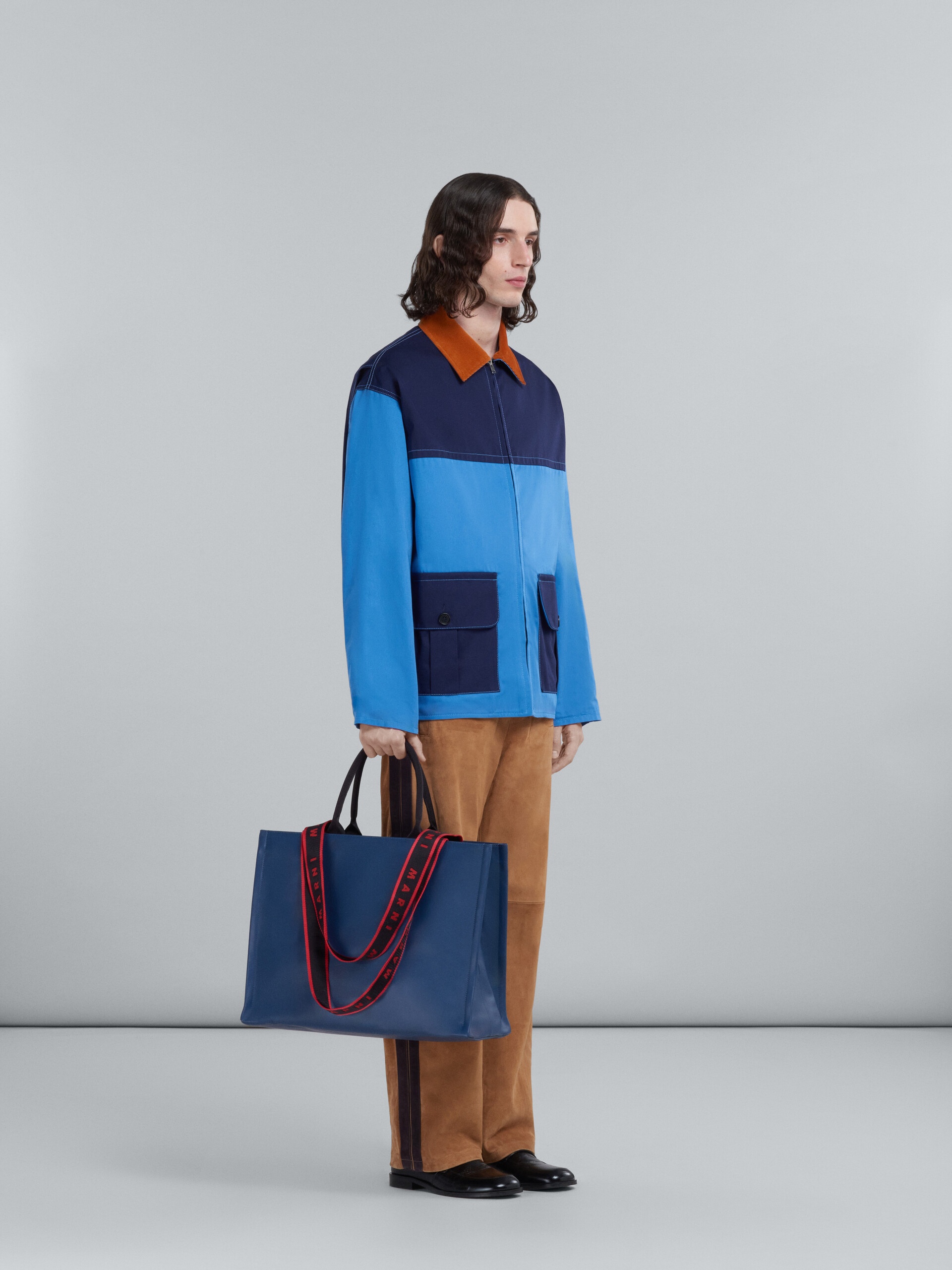 GABARDINE JACKET WITH CONTRASTING COLLAR - 6