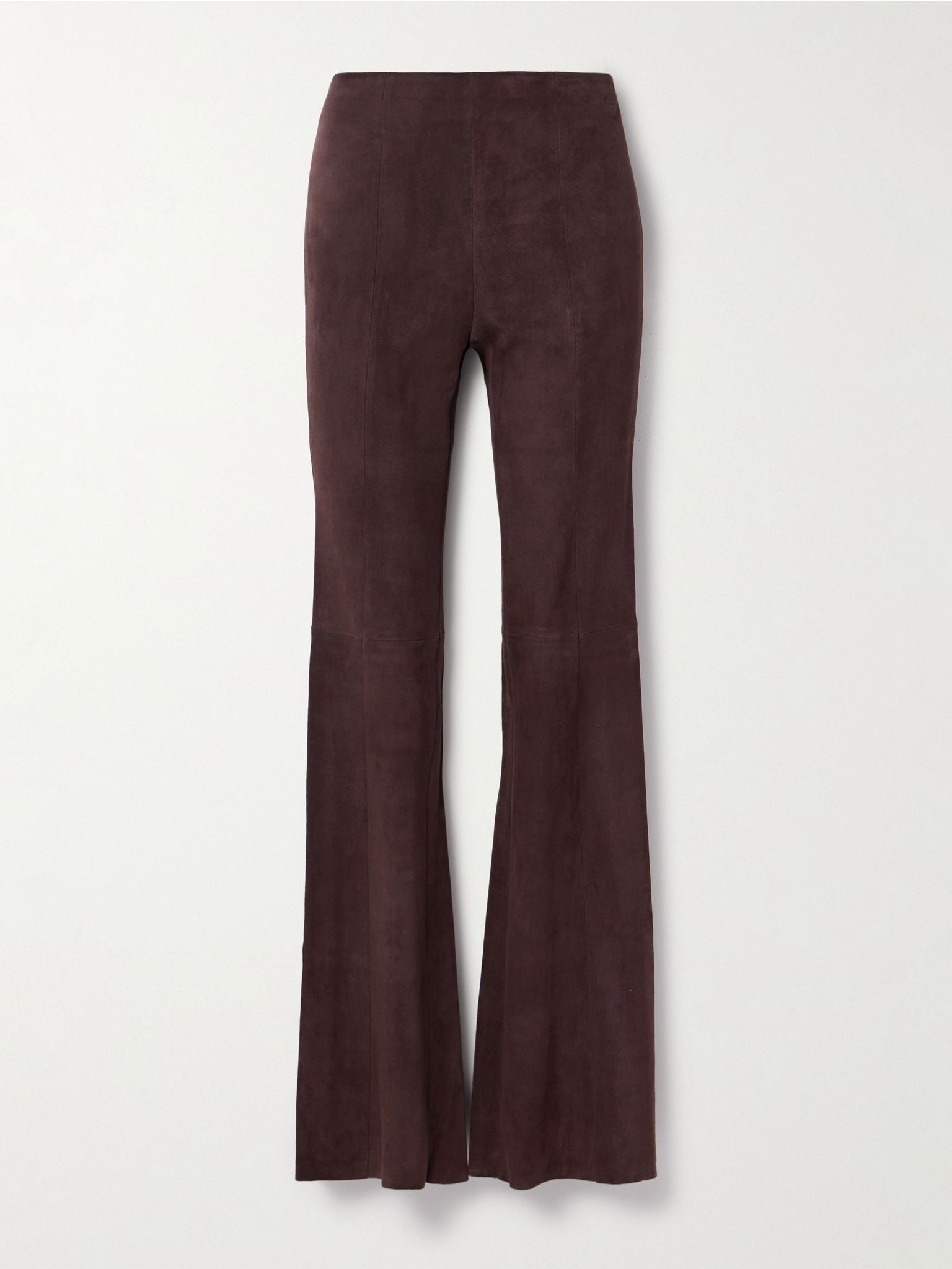 Gégé suede flared pants Dark brown - 1
