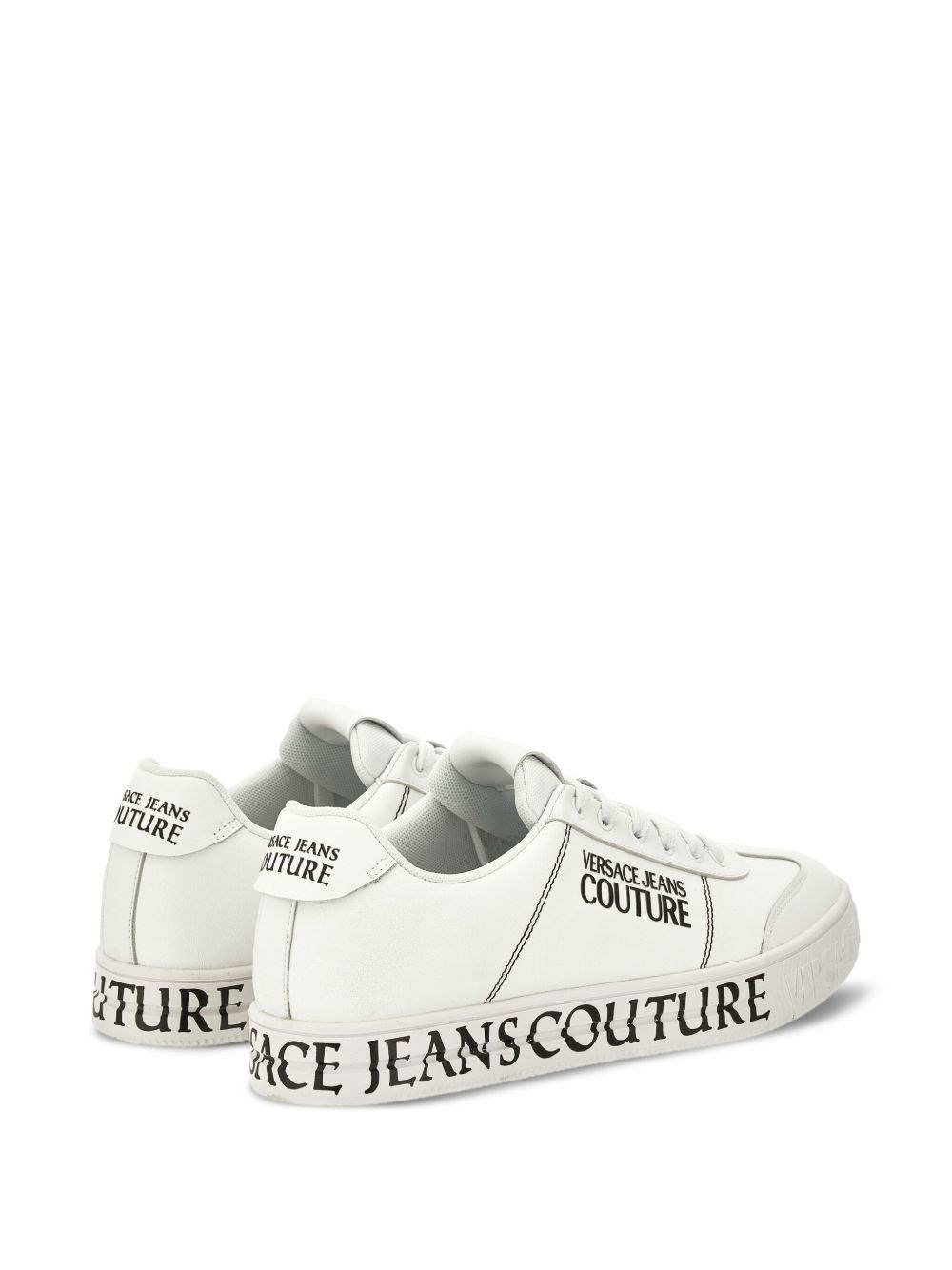 Logo leather sneaker - 4