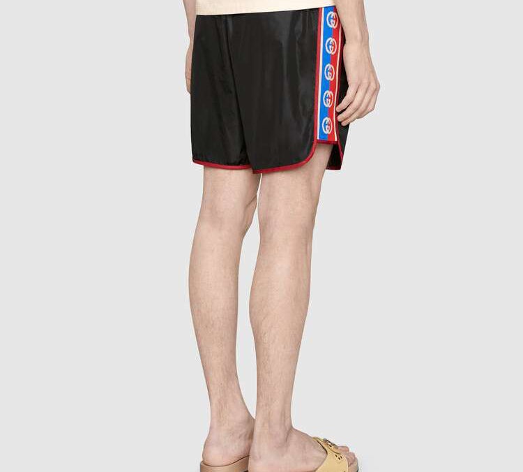 Gucci Retro Double G Webbing Shorts Unisex Black 577800-XHABJ-1082 - 3