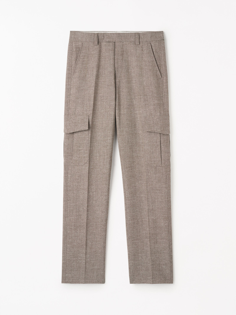 Mend Cargo Fit Wool-Linen Pants 1