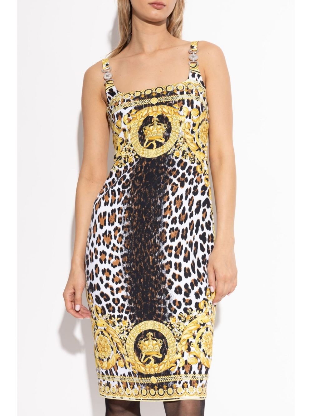 Barocco print midi dress - 3