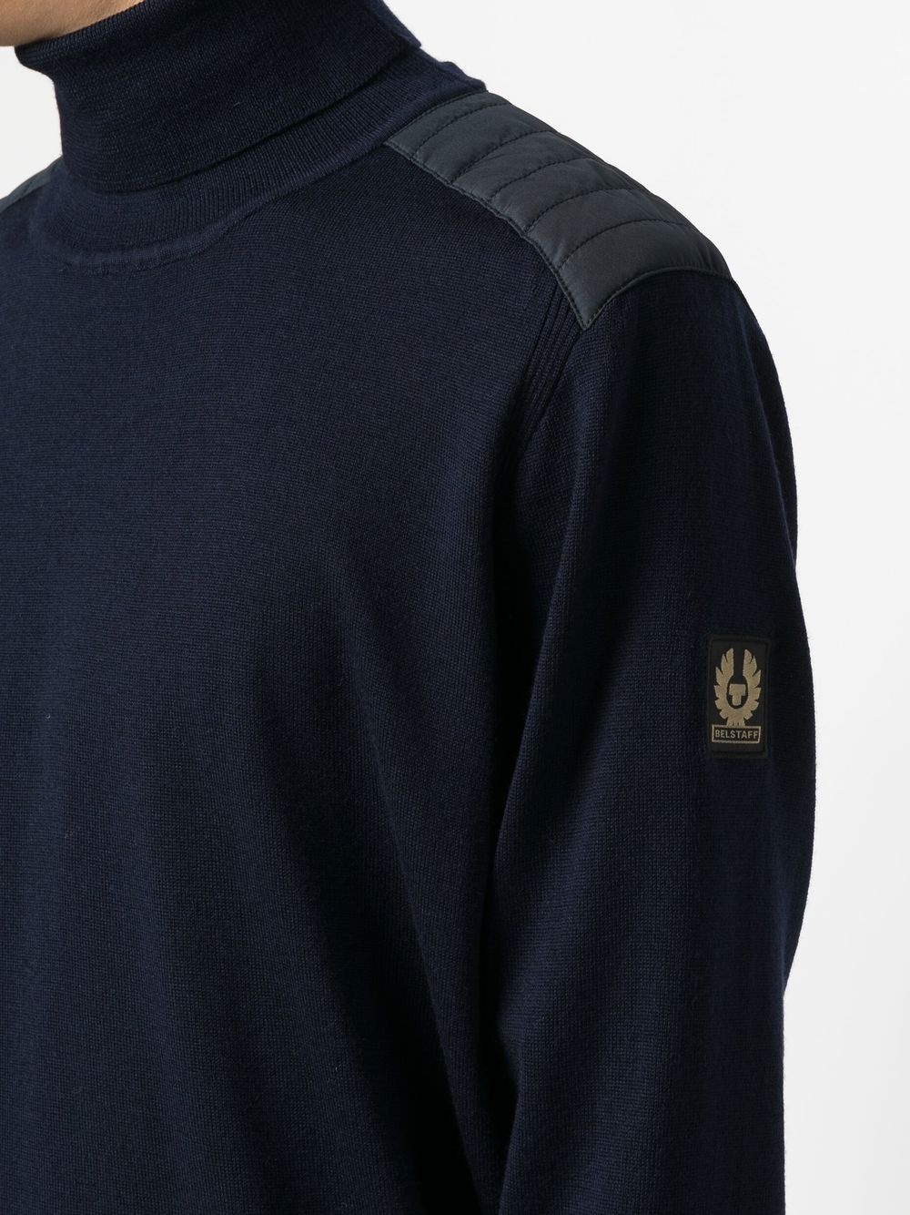 logo-patch roll-neck jumper - 5