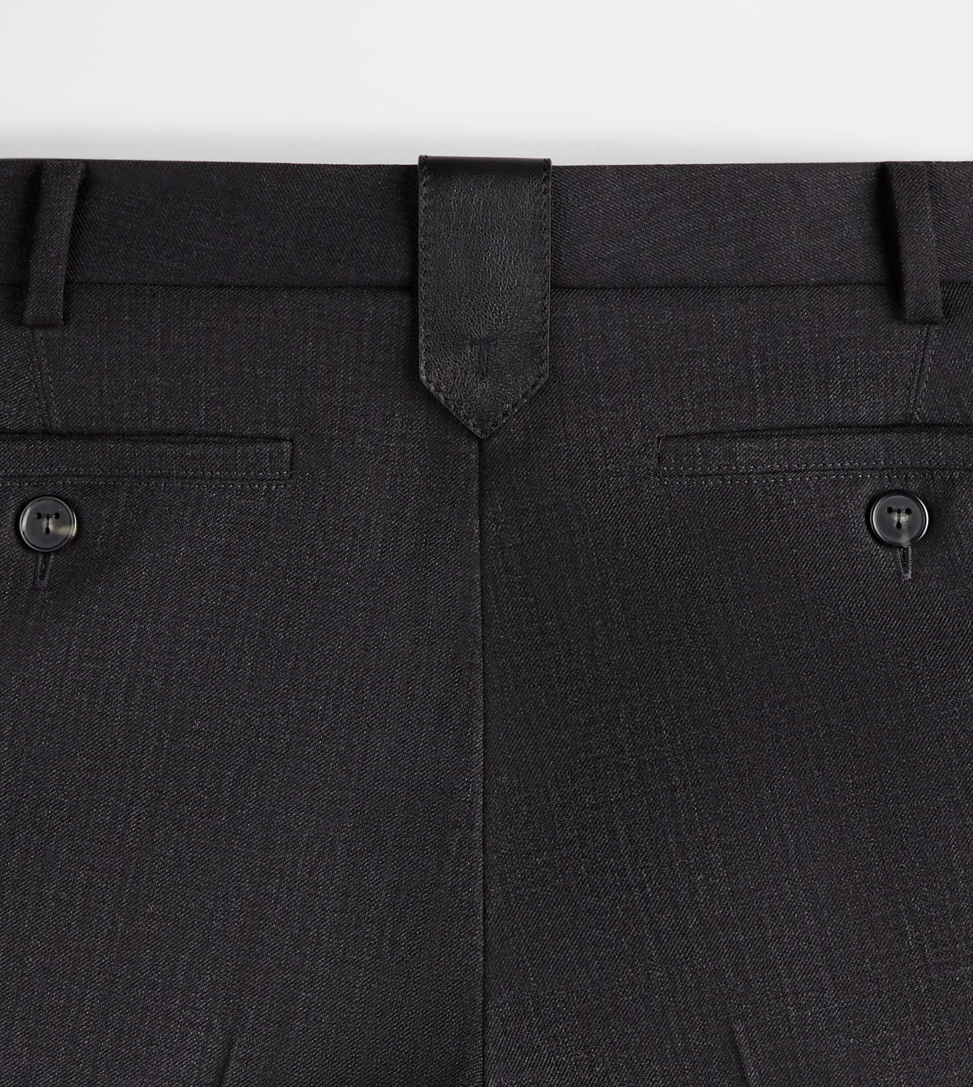 PANTS WITH LEATHER DETAILING - GREY - 2