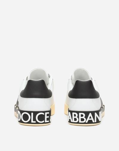 Dolce & Gabbana Calfskin nappa Portofino sneakers with DG logo print outlook