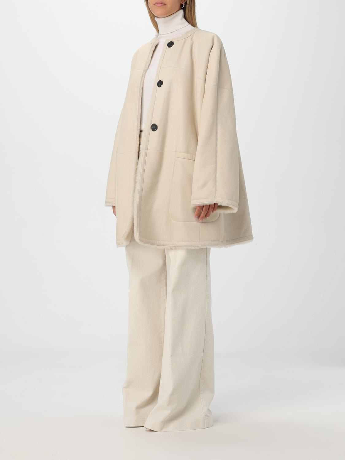 Max Mara Coat Woman Ivory - 4