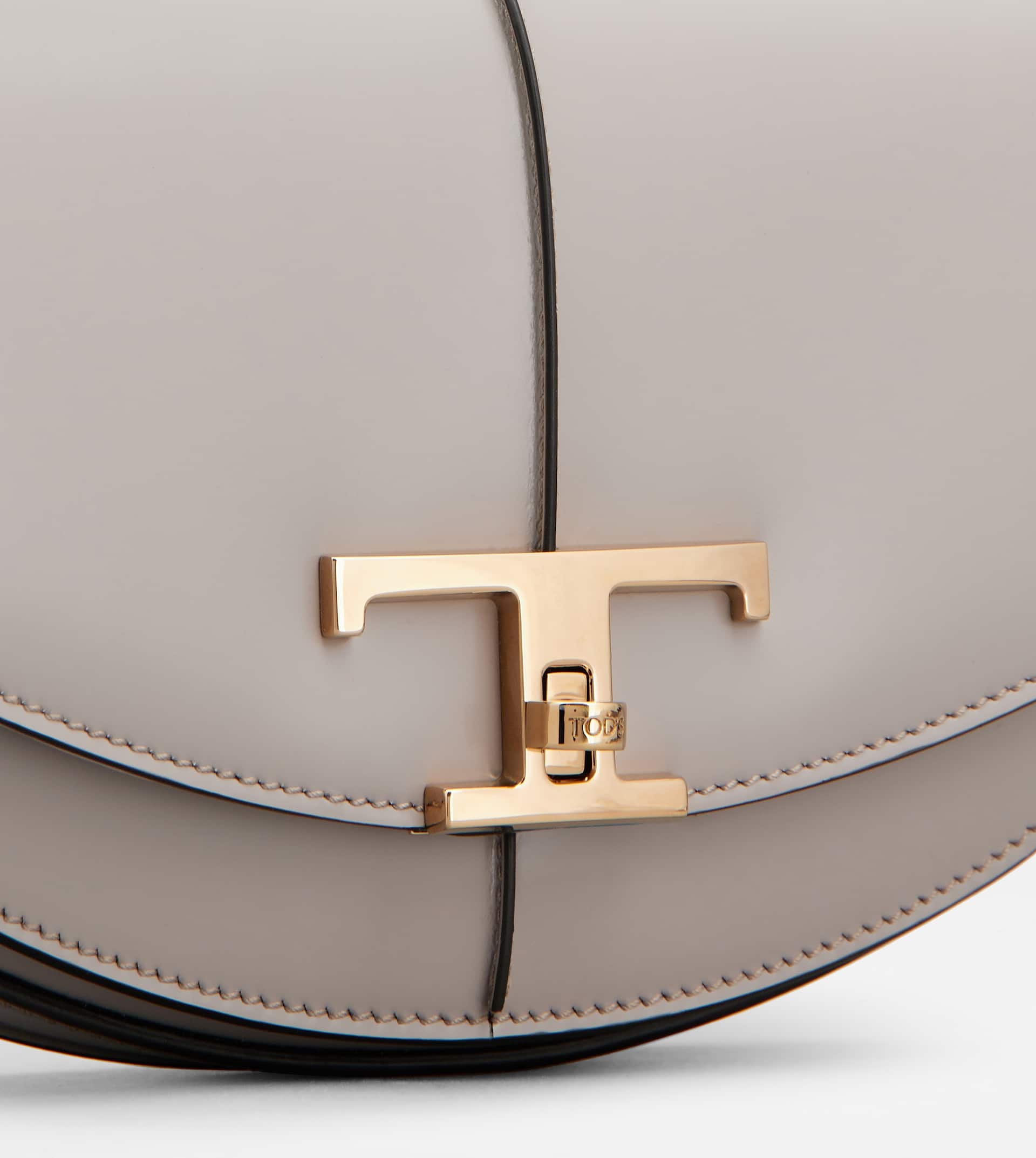T TIMELESS SHOULDER BAG IN LEATHER MINI - GREY - 5