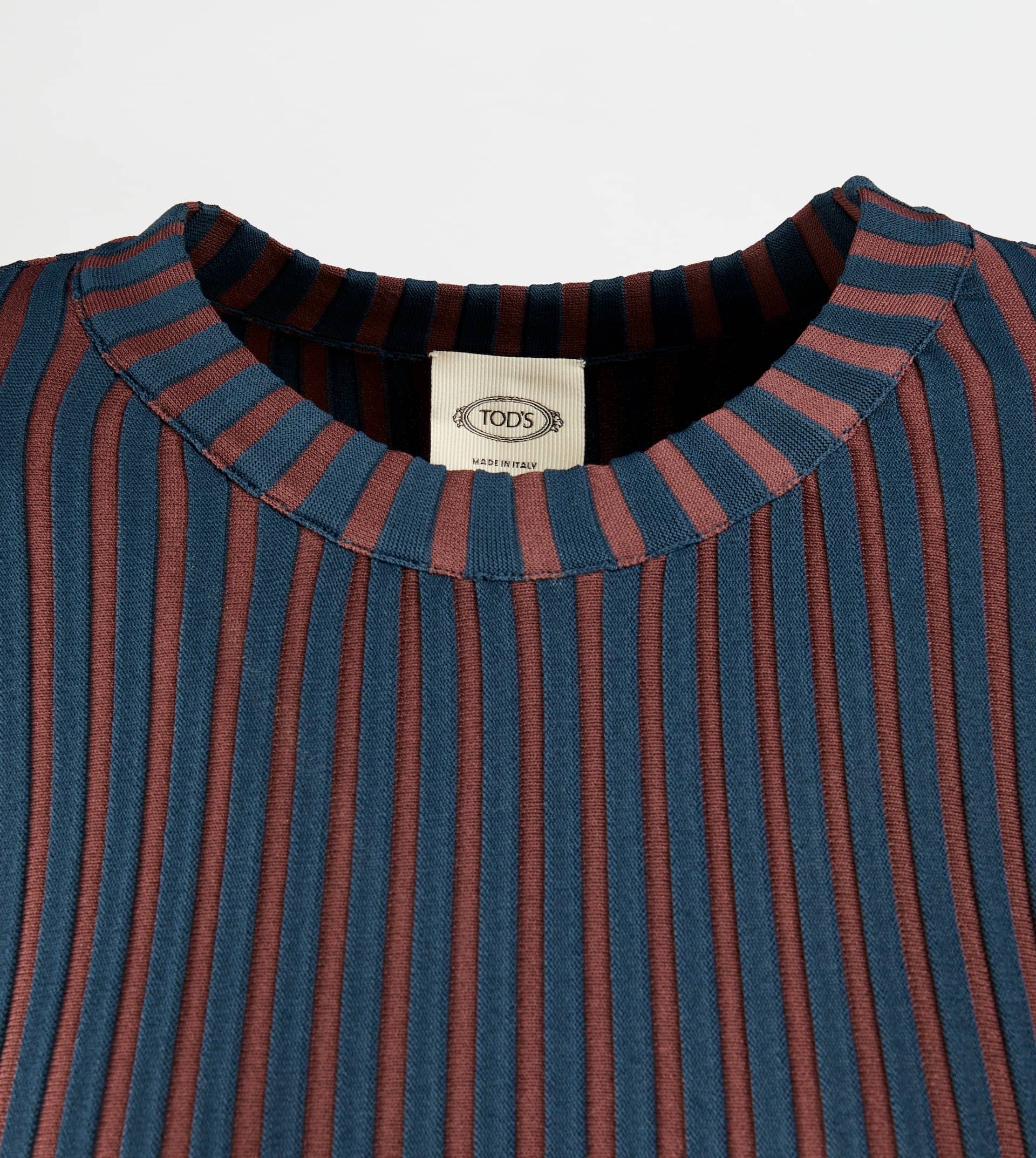 DRESS IN KNIT - BLUE, BROWN - 2