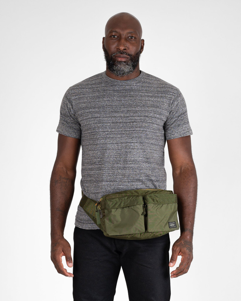Iron Heart POR-FOR-WAS-OLV Porter - Yoshida & Co. - Force 2Way Waist Bag - Olive outlook