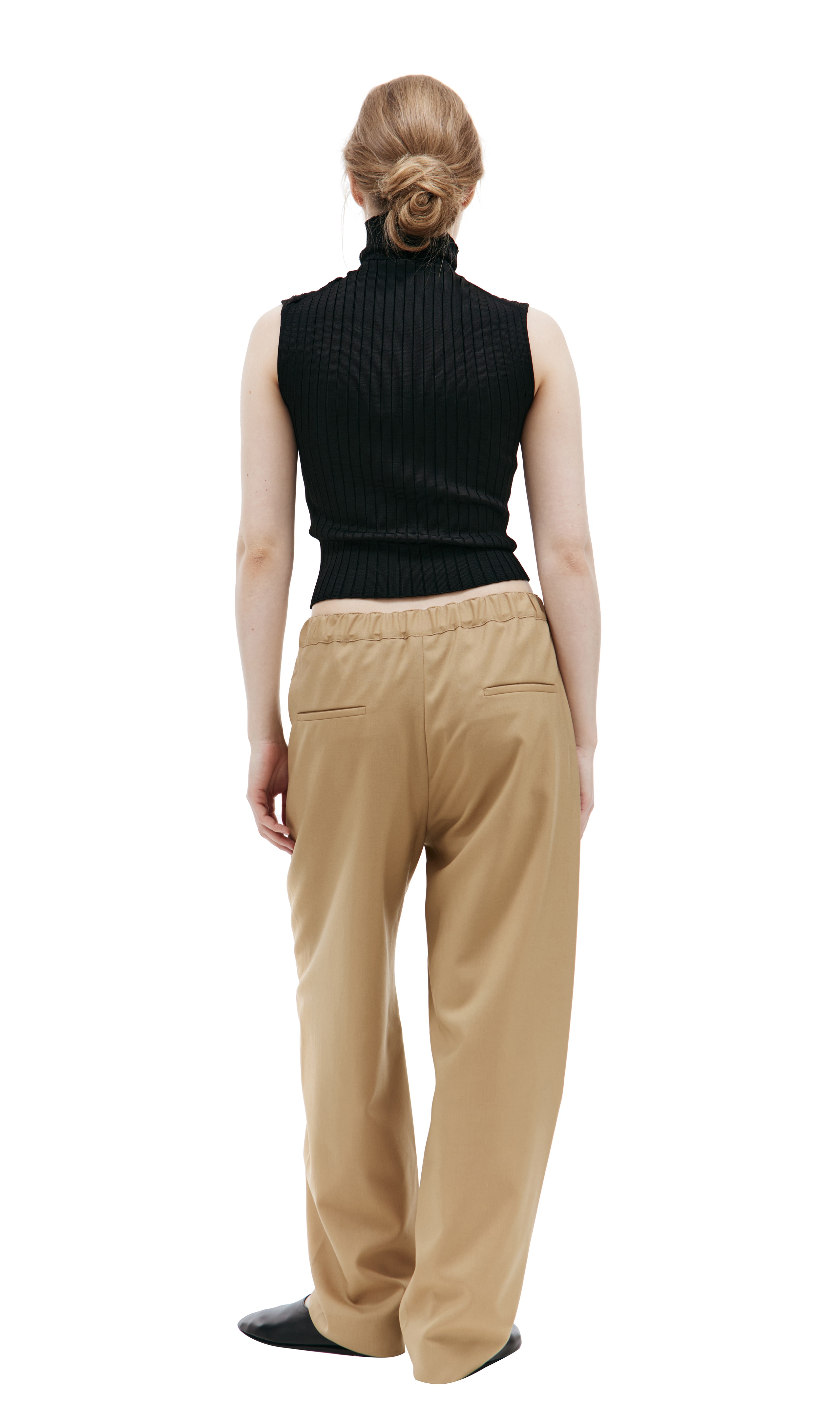 BEIGE LOOSE-FITTING TROUSERS - 3