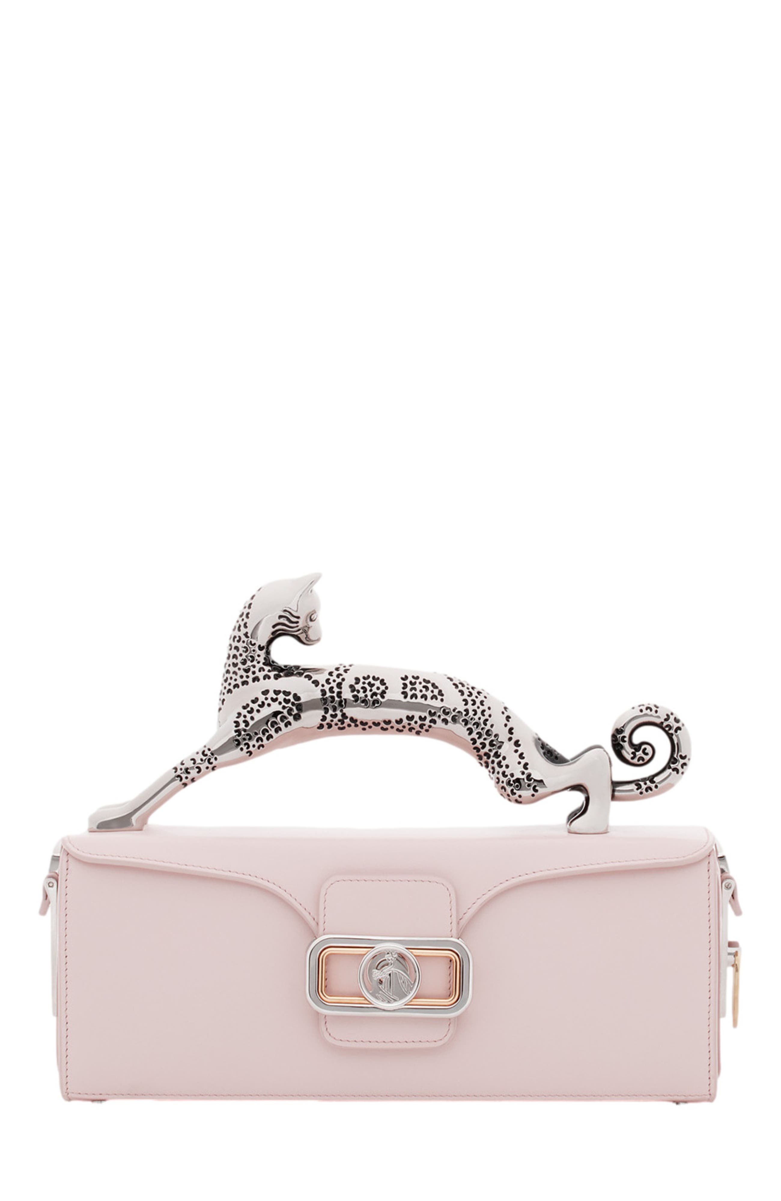 Lanvin Medium Leather Pencil Cat Bag in Rosé at Nordstrom - 1