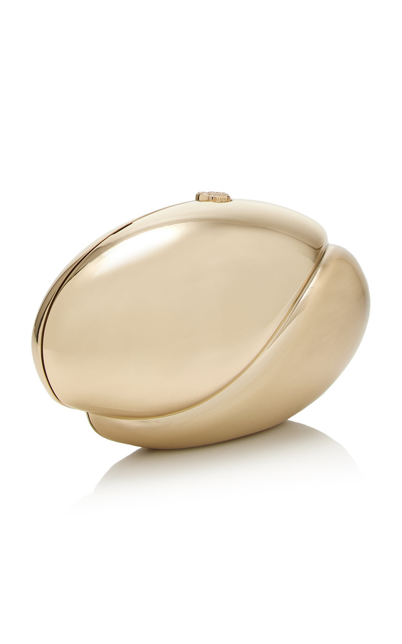 Ameera Sculpted Clutch gold 5
