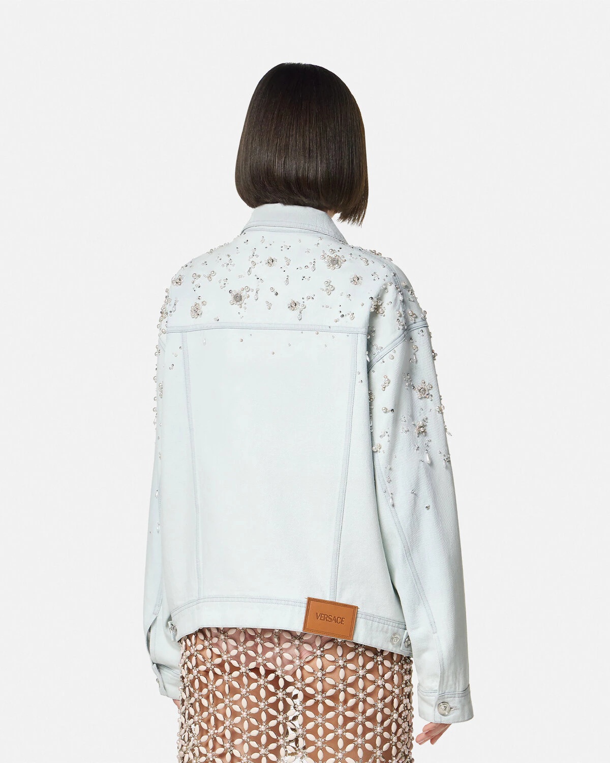 Embellished Oversize Denim Jacket - 5