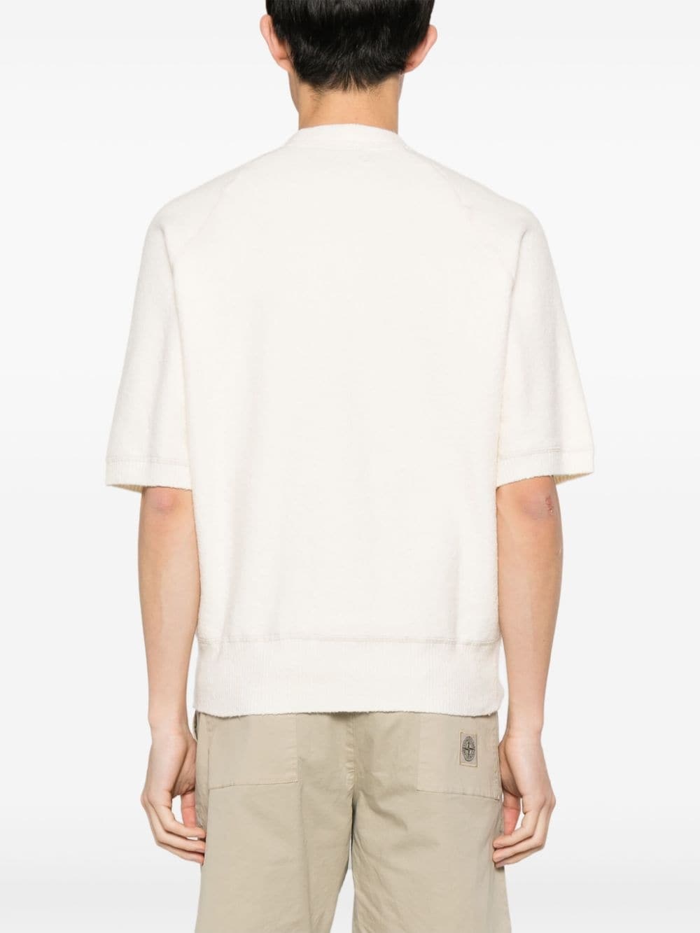logo-embroidered short-sleeve jumper - 4