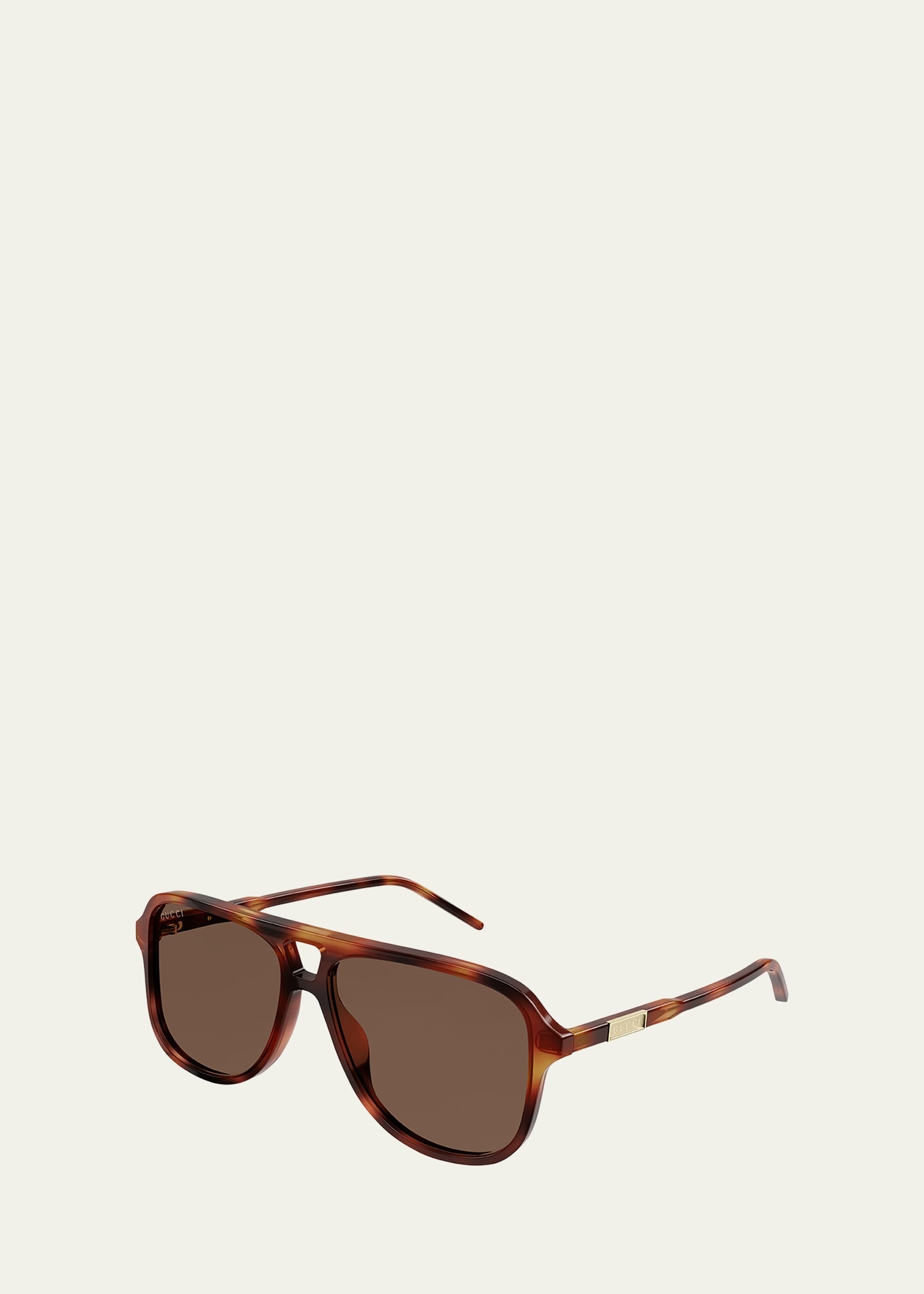 Men's Logo Plaqué Aviator Sunglasses - 1