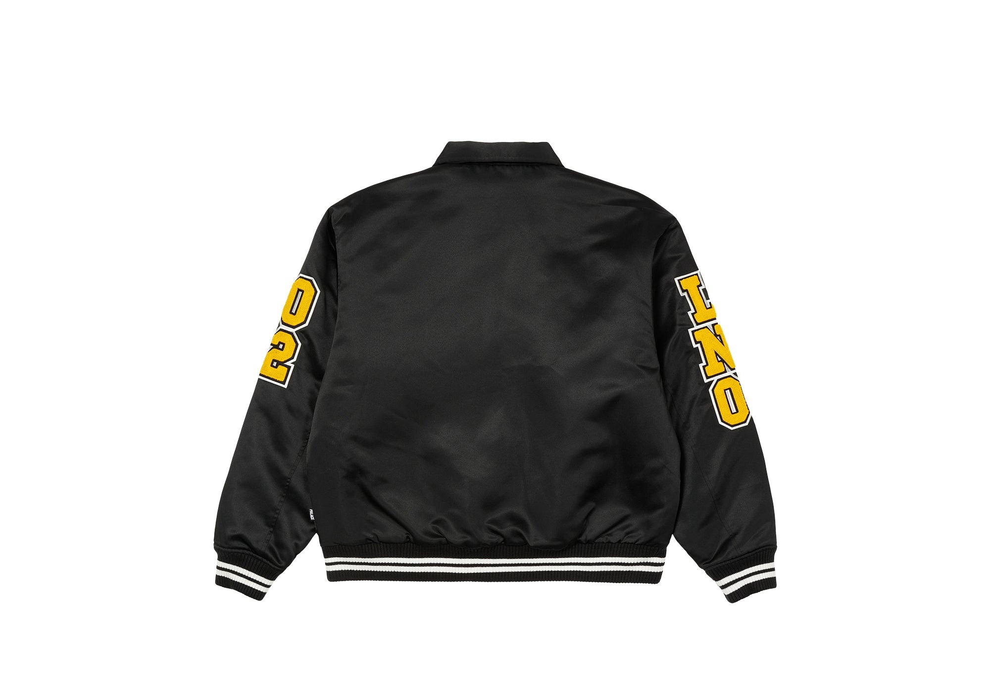 SATIN VARSITY JACKET BLACK - 3