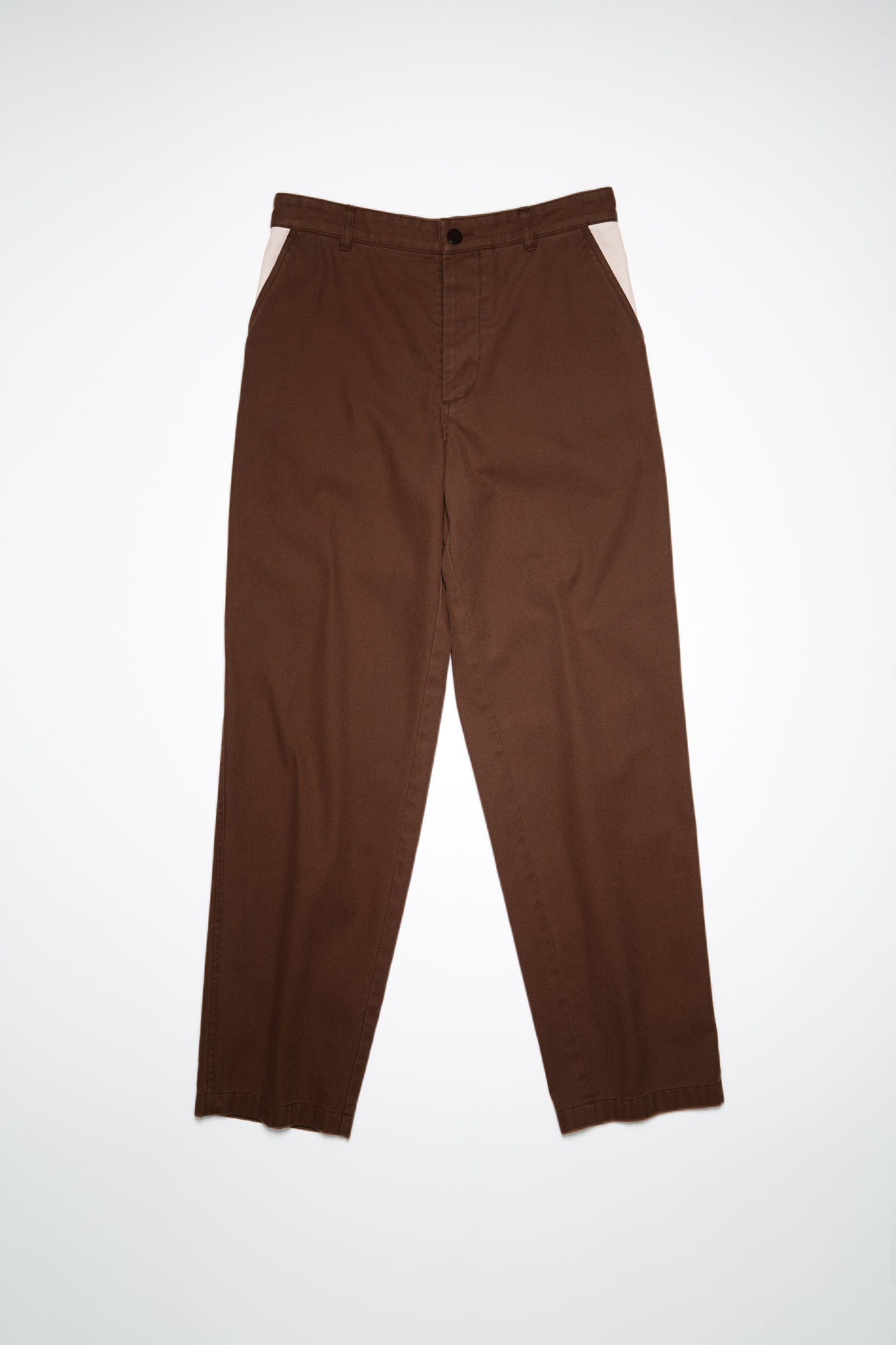 Workwear trousers - Dark brown/Powder pink - 1