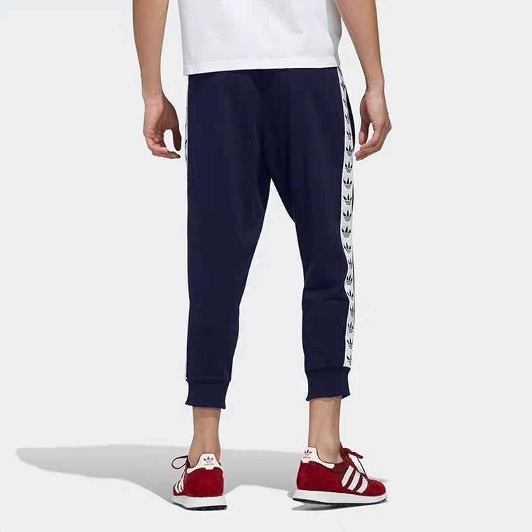 adidas originals Classic Logo Casual Sports Cropped Pants Navy Blue DX4229 - 4