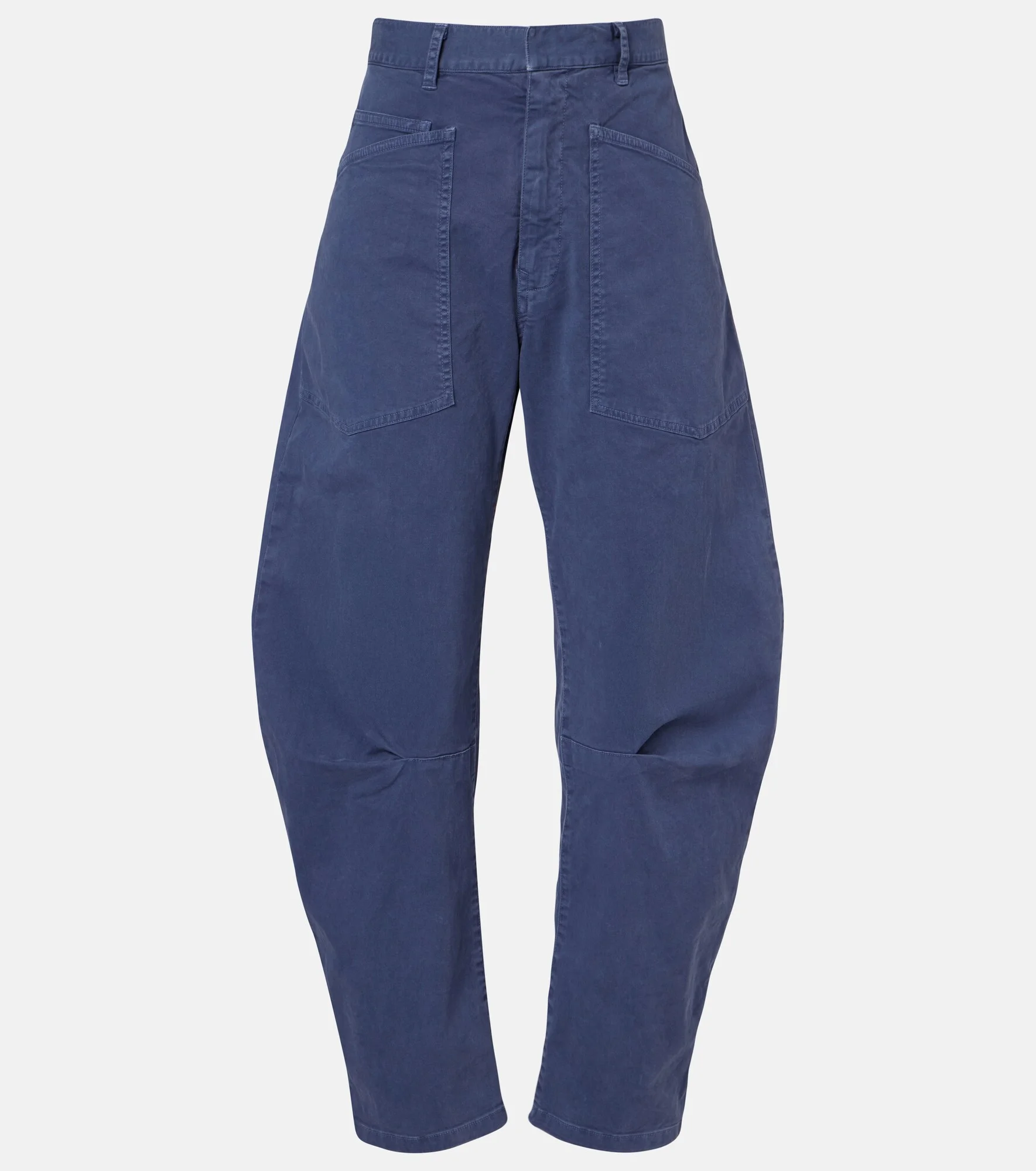 Shon cotton barrel-leg pants - 1