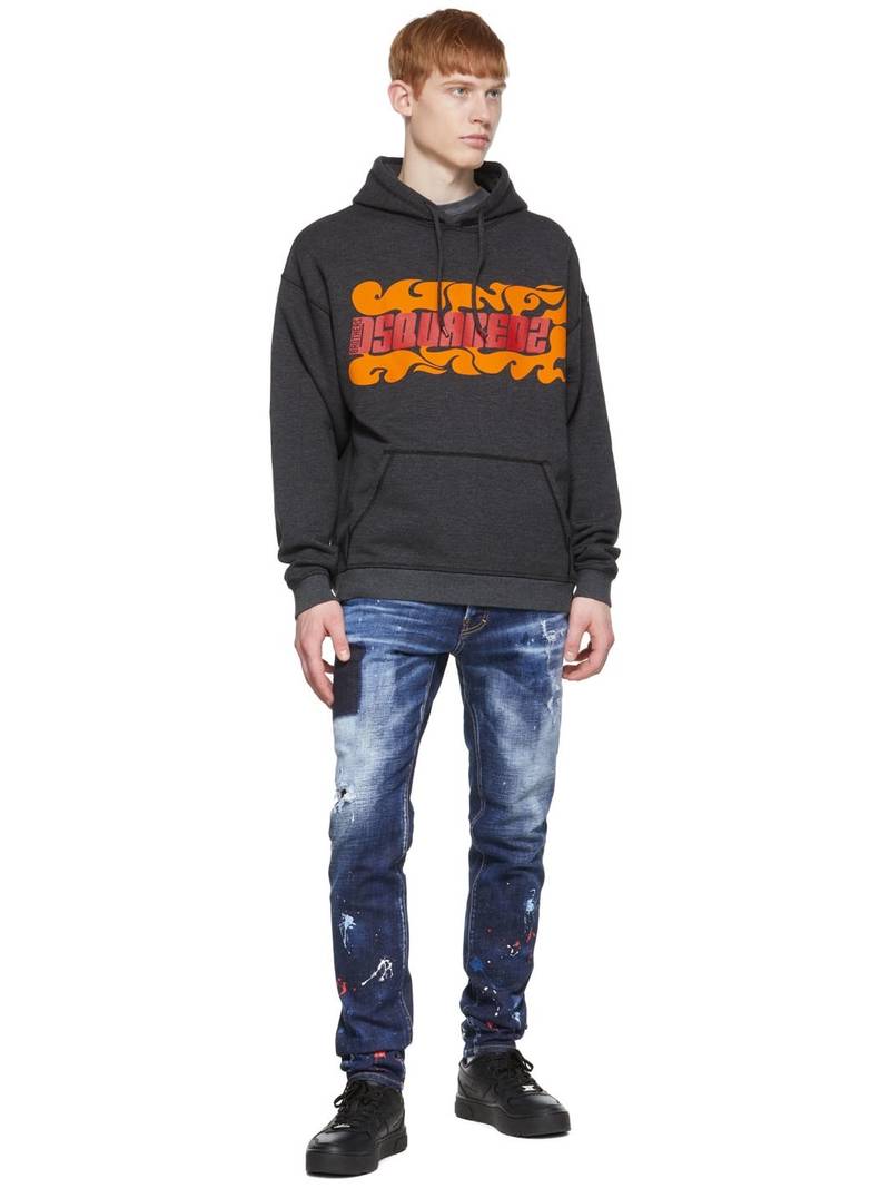 DSQUARED2 Grey Cotton Hoodie outlook