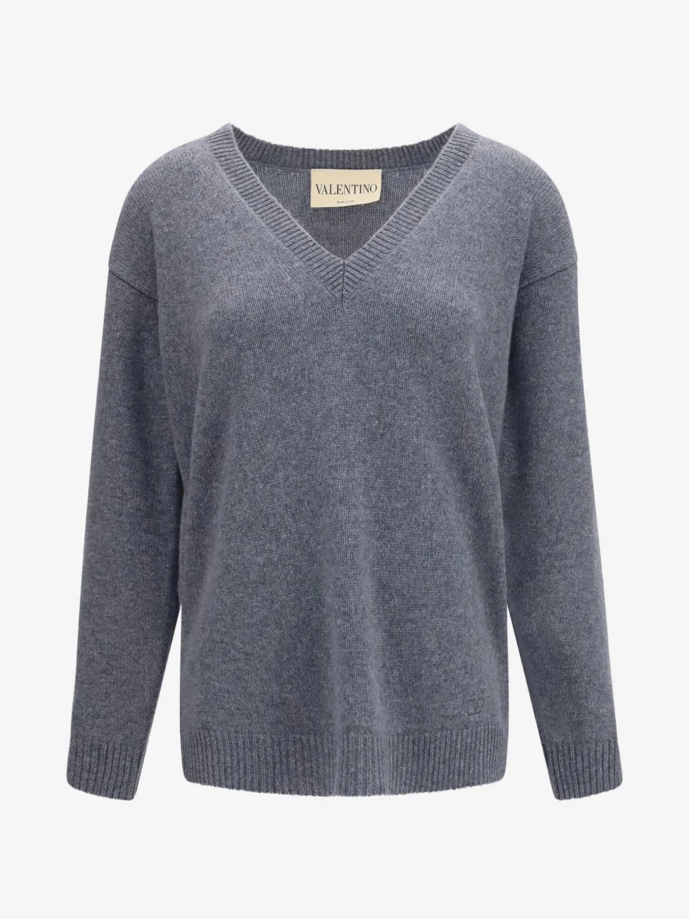 V-neck cashmere sweater - 1