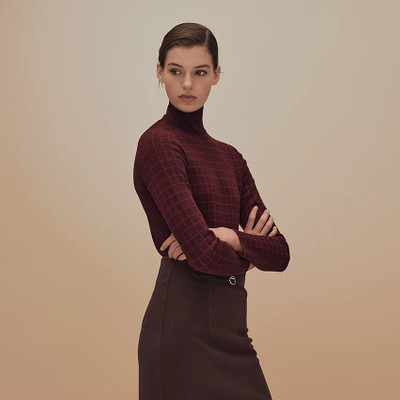 Hermès "Tatersale" high collar sweater outlook