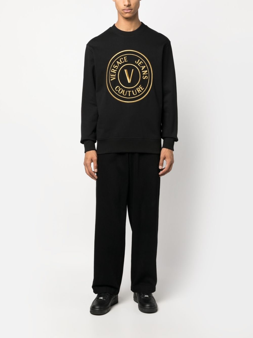 embroidered-logo cotton sweatshirt - 2
