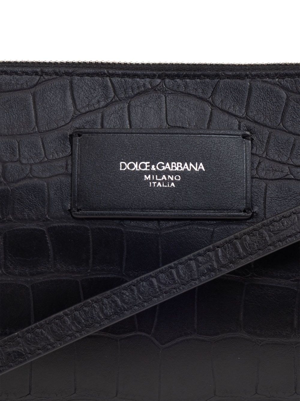 crocodile-embossed shoulder bag - 6