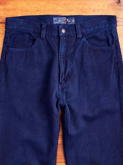 Blue Blue Japan Fine Sashiko Hand Dyed 5-Pocket Pants in Indigo outlook