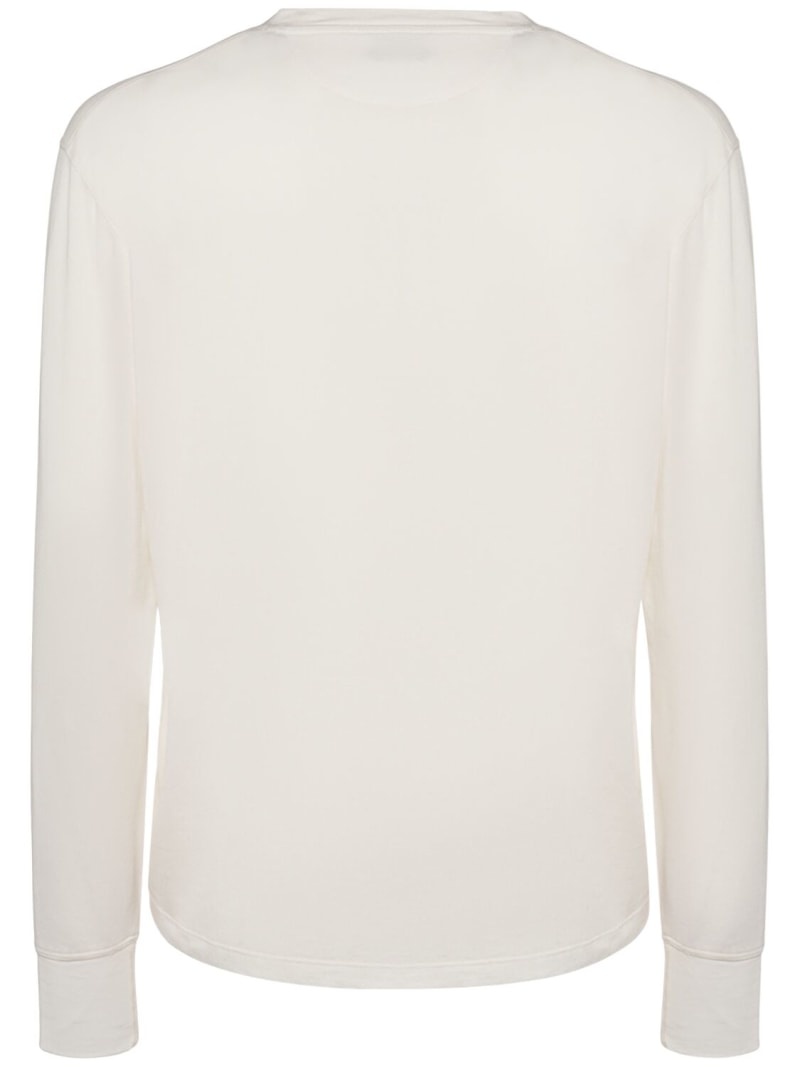 Lyocell & cotton crewneck t-shirt - 3