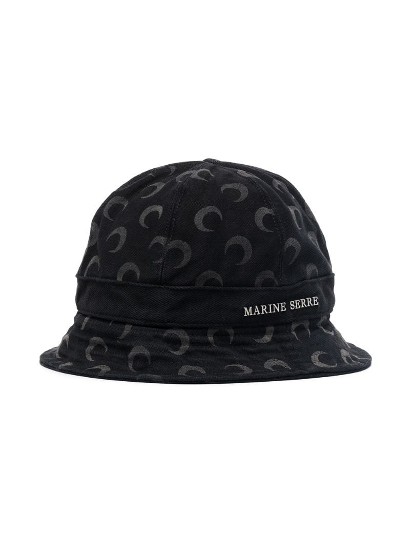 crescent-moon print bucket hat - 3