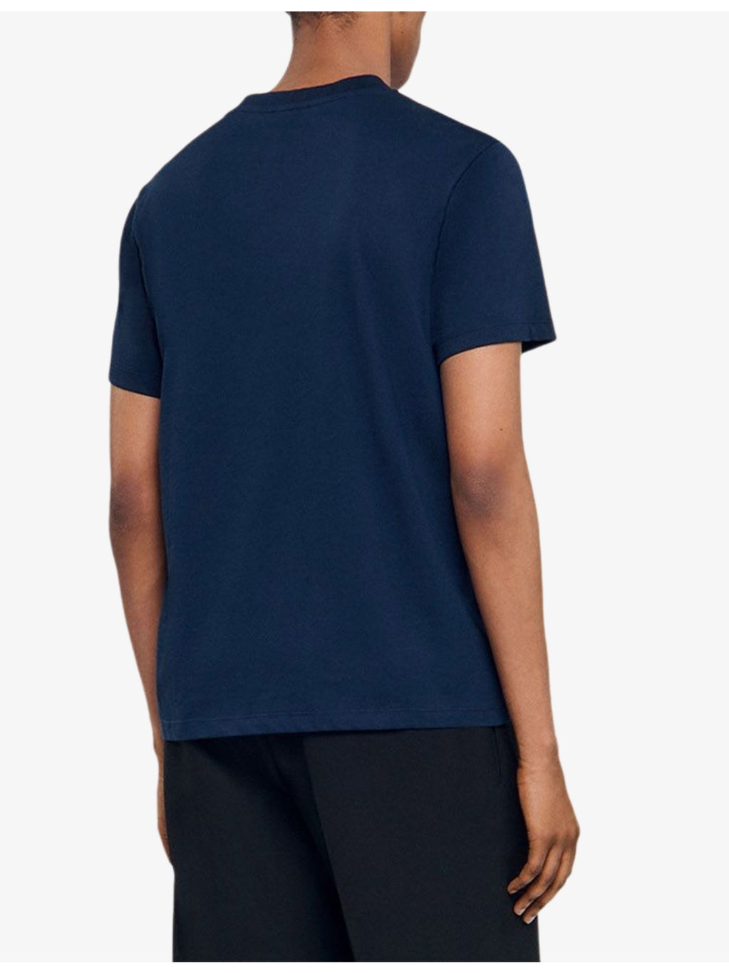 Logo-Patch Crewneck Cotton T-Shirt - 4