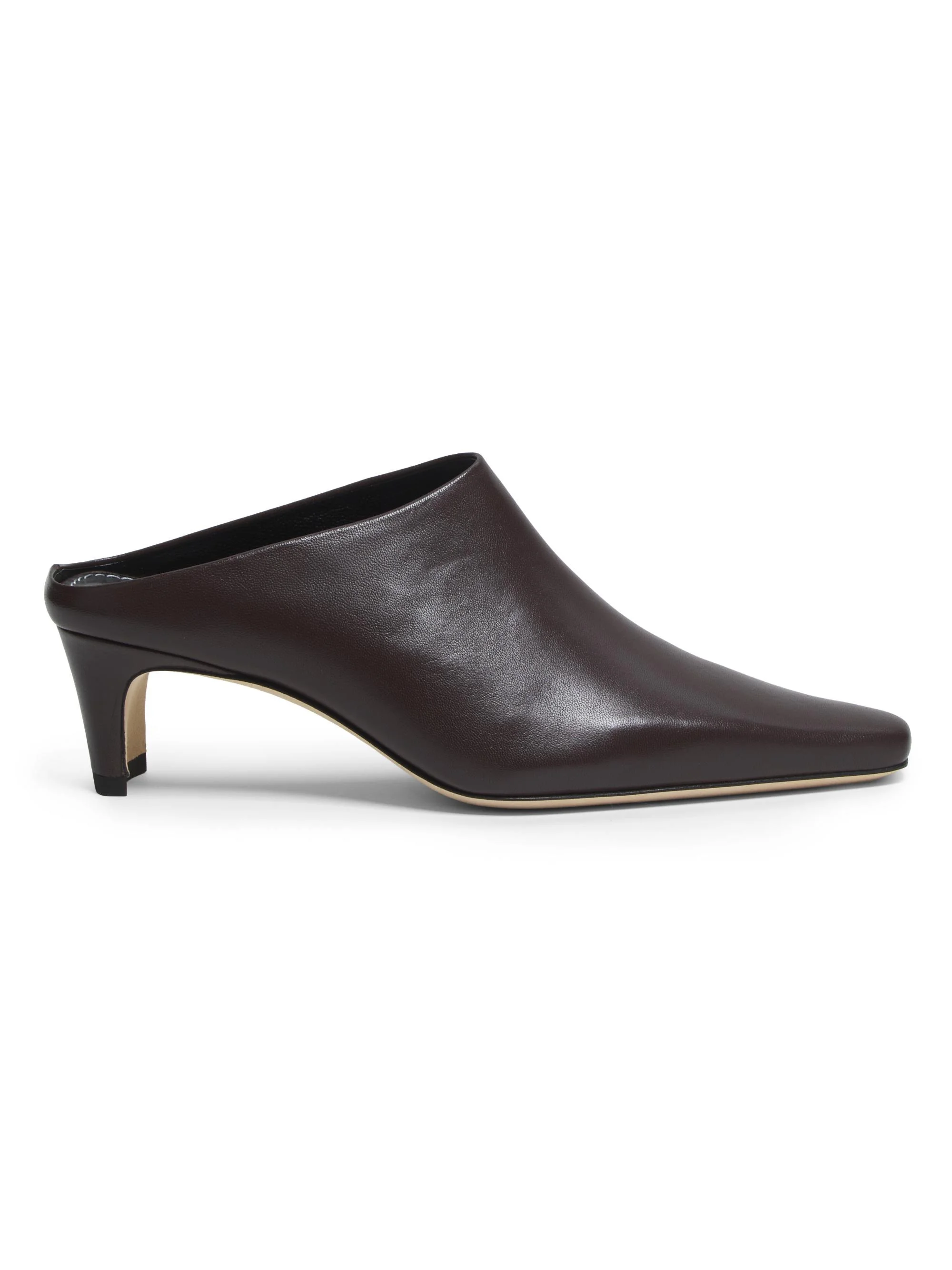 Women's Wally 55MM Leather Mules - Espresso - 1