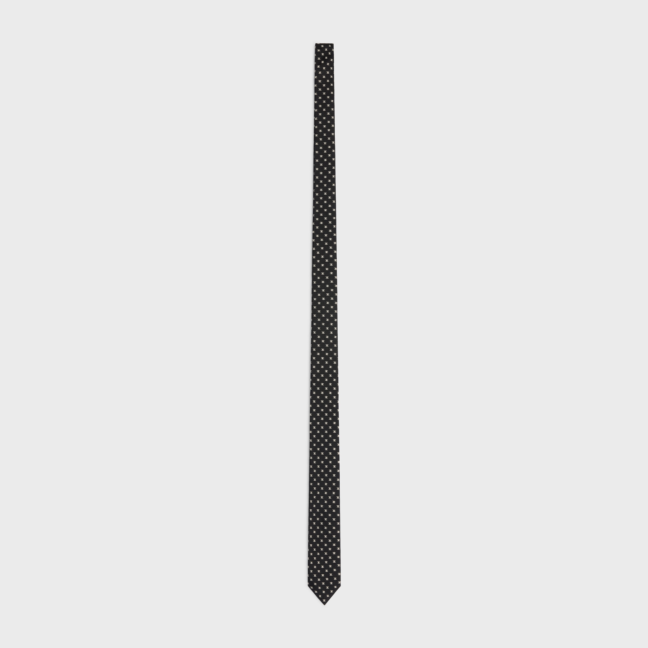 thin tie in mini triomphe silk jacquard - 1