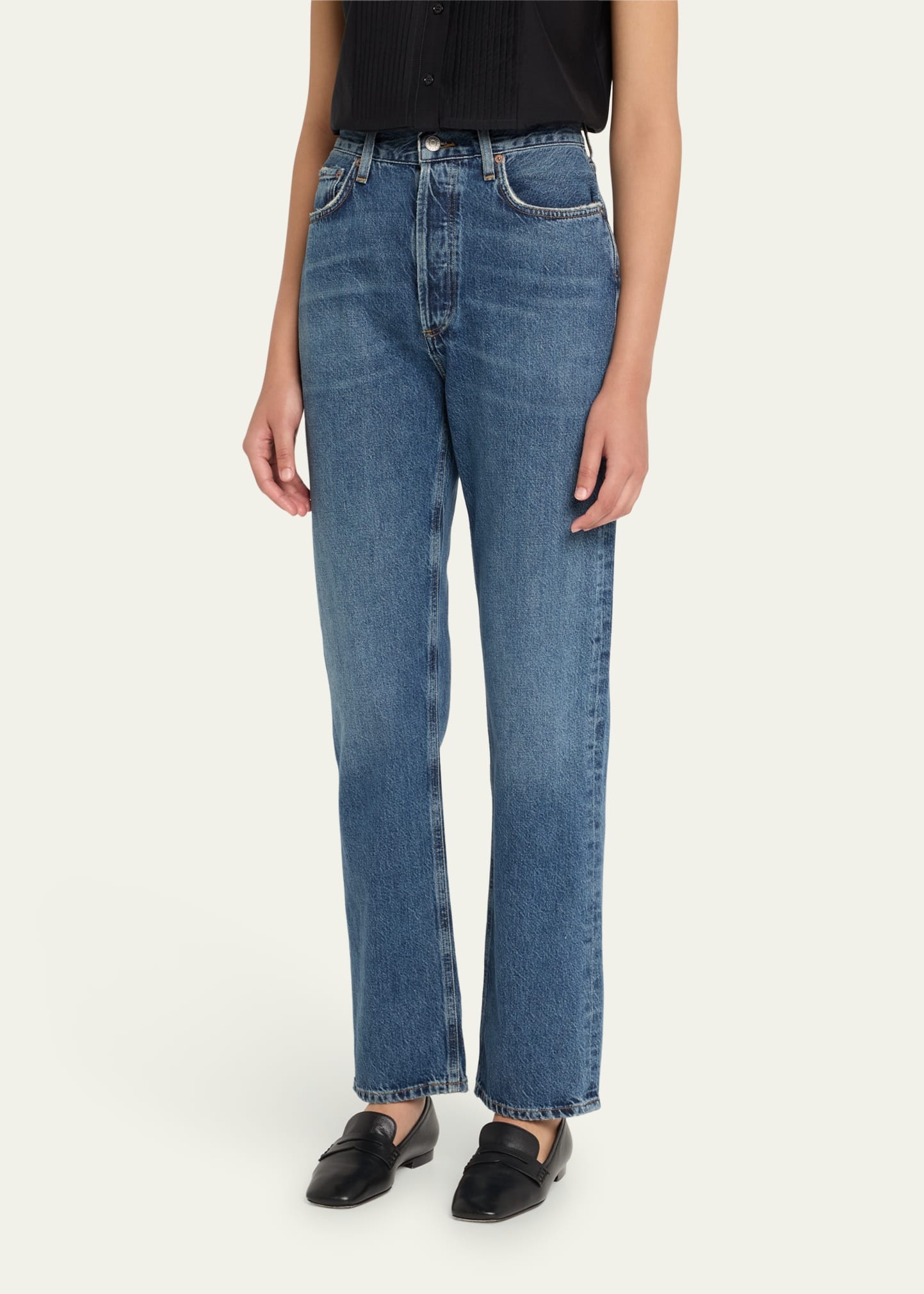 90s Pinch Waist Long Jeans - 4